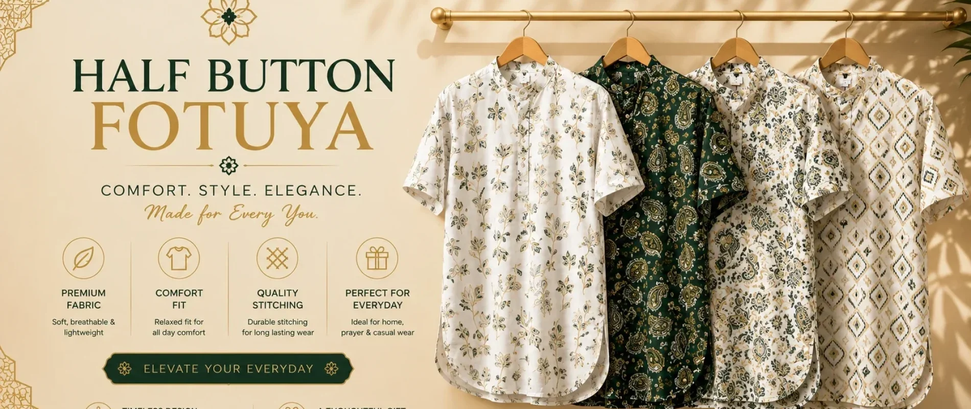 Half Button Fotuya